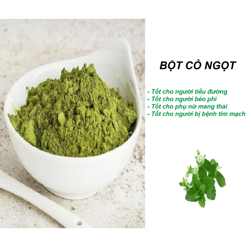 Bột cỏ ngọt nguyên chất 100g - Tấn Phát