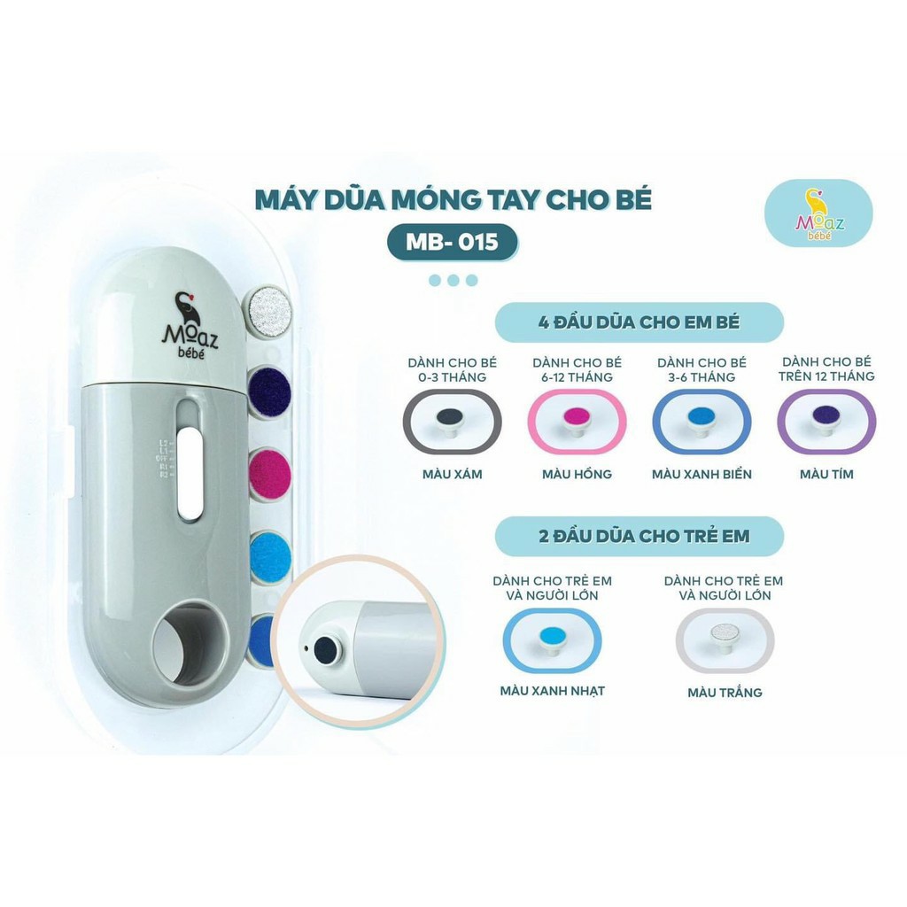 MB-015. Máy Dũa Móng Tay MOAZ BEBE cho bé