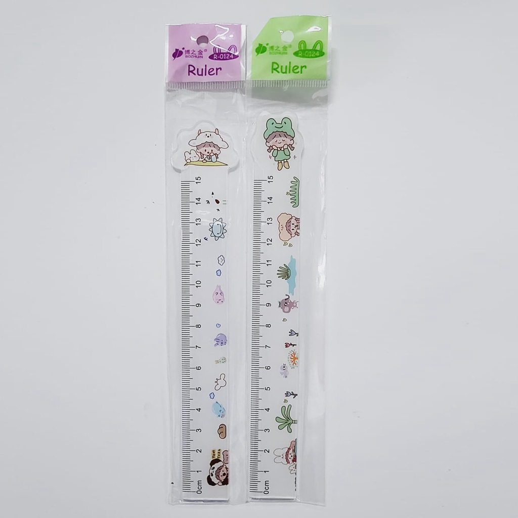 ZM Funny Plastic Ruler 15 cm / Penggaris plastik funny karakter ...