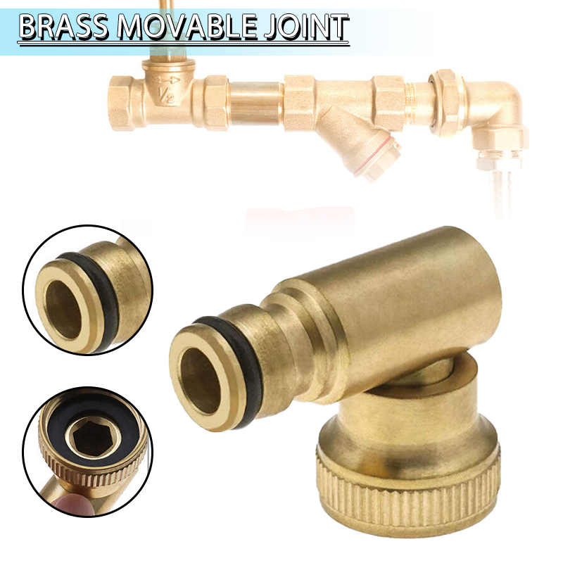 Idealhere Garden Hose Adapter Brass Replacement Part Swivel Hose Reel Parts  Fittings 3/4