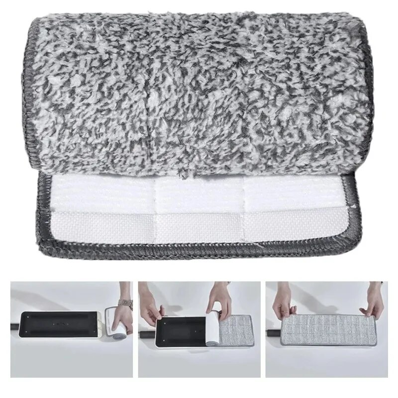 Feelife 1/3Pcs Microfiber Mop Cloth Practical Replacement Mop Cloth Household Mop Head Cleaning Pad Washable Dust Home Cleaning Tools