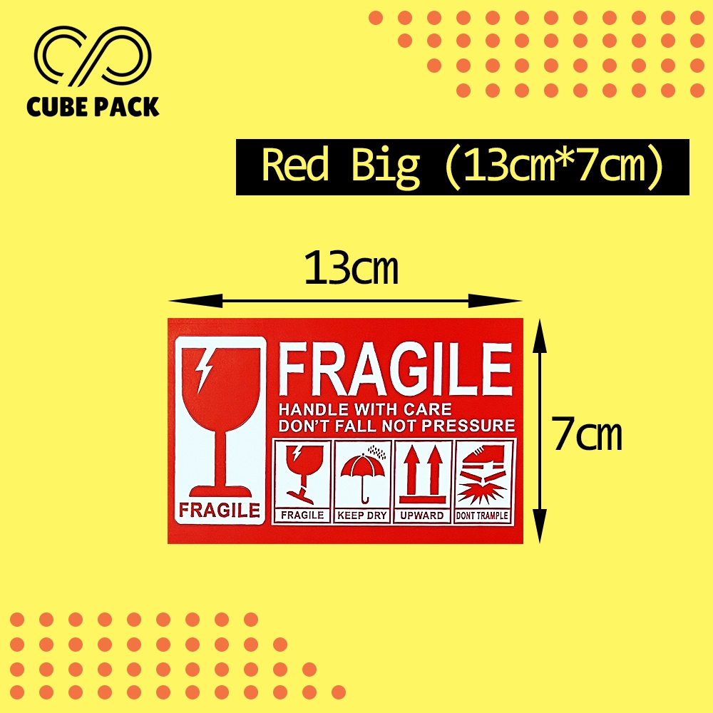 Fragile Sticker Label Handle With Care Mudah Pecah Warning Label ACEVE ...