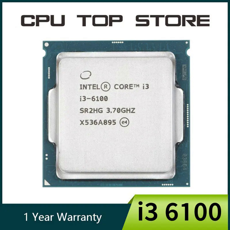 Sử dụng in core i3 6100 3.7ghz 3m bộ nhớ cache dual-core 51w cpu bộ vi xử lý sr2hg lga 1151