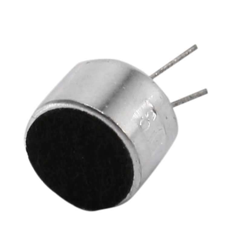 10 Pcs 2 Pin Mini MIC Capsule Electret Condenser Microphone Silver Tone Black