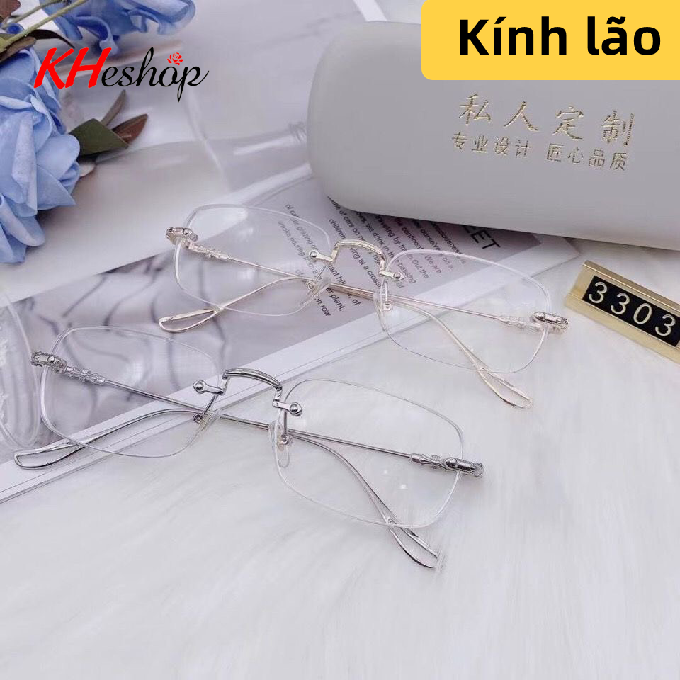 Kính Viễn Thị Kính lão - đọc báo cho người Trung Niên Kính làng không gọng có độ phân giải cao sắc nét rõ chữ kiểu dáng thanh lịch đẹp mã Y2103 - kheshop