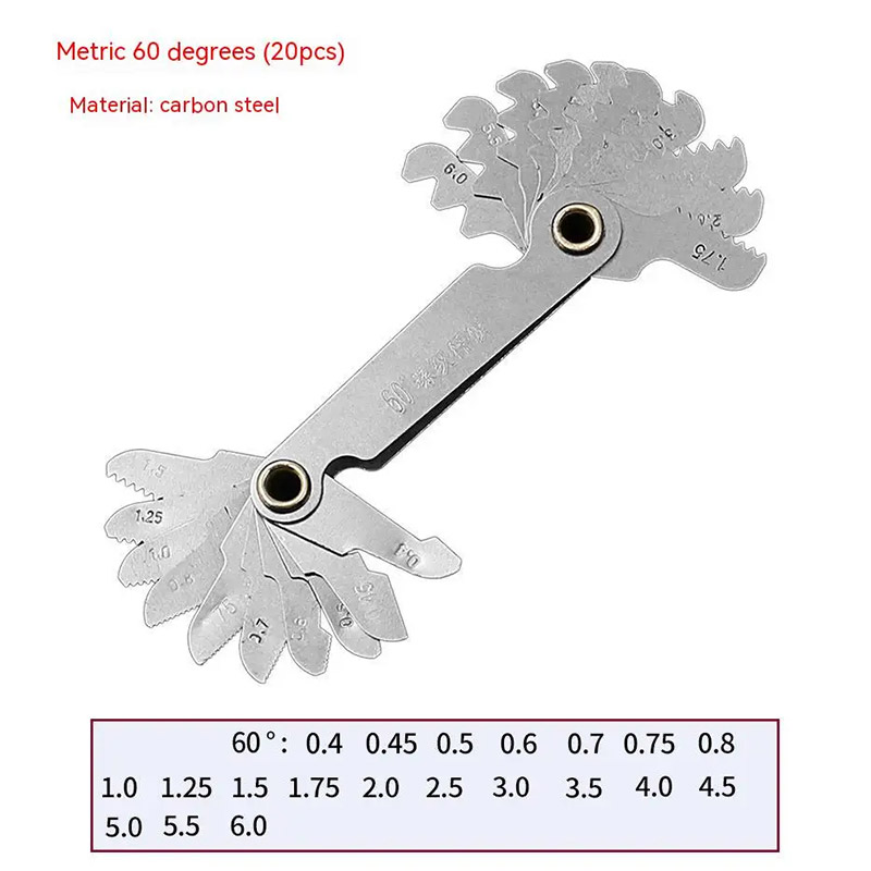 ZUOGUAN American metric+British metric+British+American thread gauges, thread gauges, ribbed templates Thread gauge