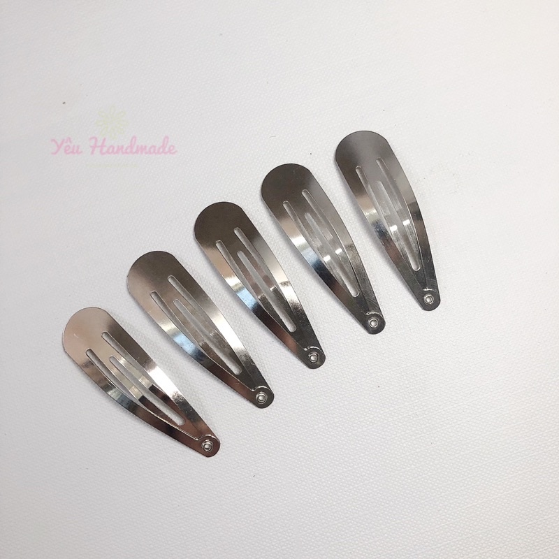 [Ảnh thật] Phôi kẹp tóc giọt nước làm handmade, kẹp tóc trơn Lazada