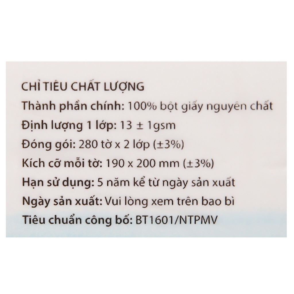 Combo 10 gói Khăn giấy lụa rút PREMIER VinaTissue 2 lớp gói 280 tờ