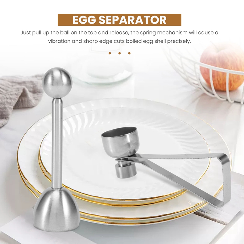 Egg , Egg Topper Egg Slicer Kitchen Tool Egg Cracker Remover Egg Shells Separator for Hard Soft Boiled Eggs