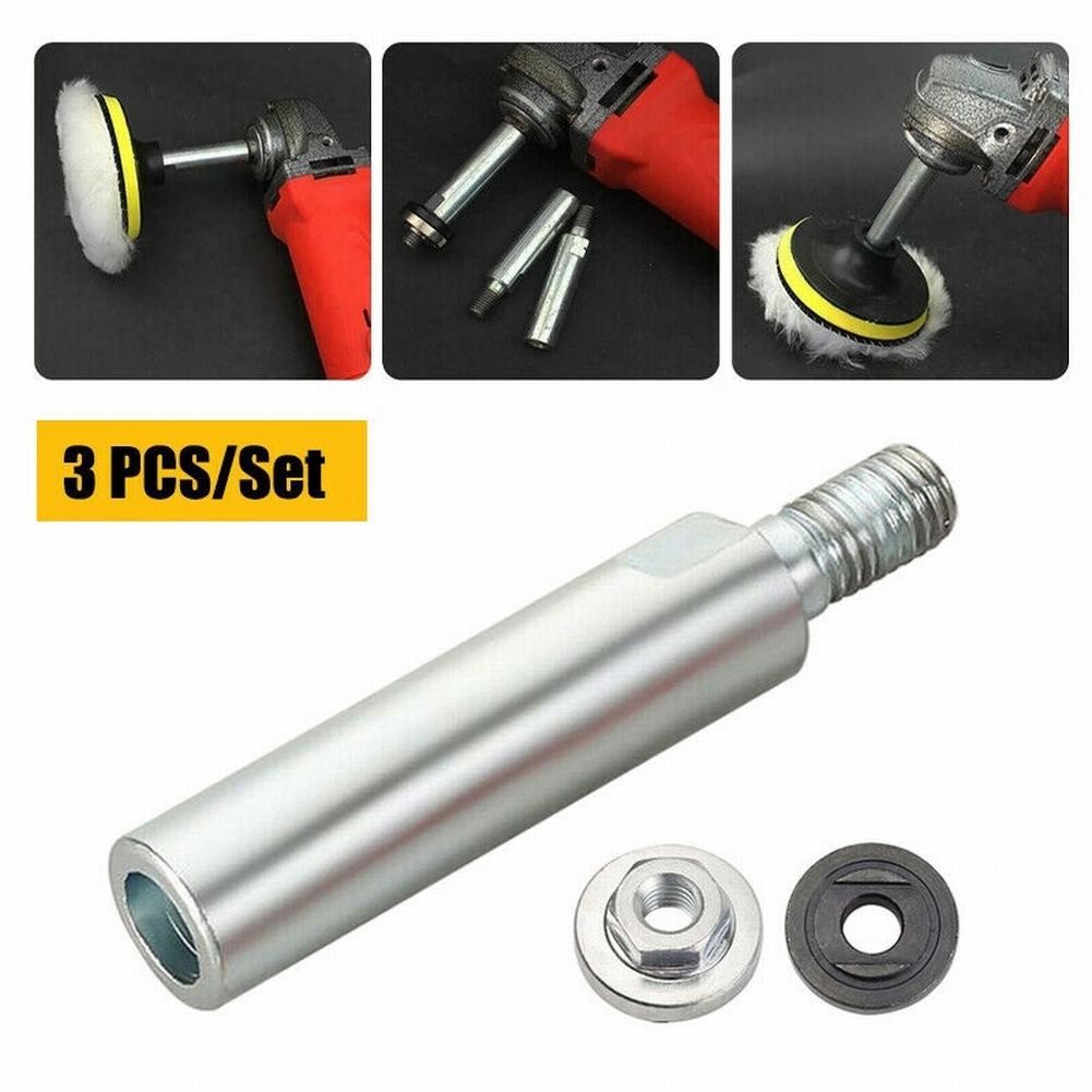 1/3 PCS Silver Angle Grinder Extension Connecting Rod M10 Thread Adapter Extension Shaft