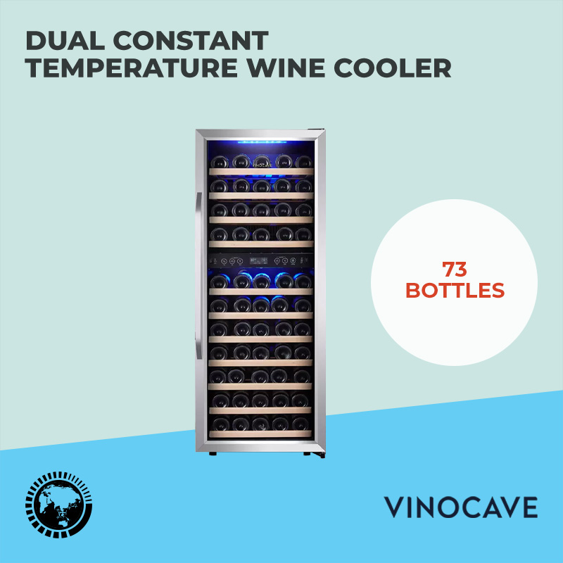 Vinocave Constant Temperature Wine Cooler [ 4 Models, 360° Cooling
