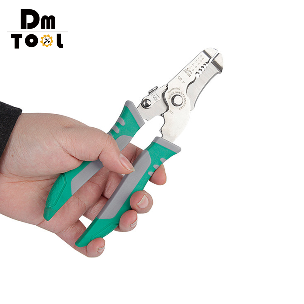 DM 6-in-1 Wire Stripper Tool Wire Strippers Wire Cutter Stripping Tool for Electric Cable Stripping Cutting and Crimping