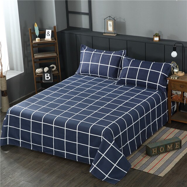 yingke 3 Pcs Bed Set 1 Pc Bed Sheet 2 Pillowcase Queen King Twin Size Cotton/polyester Flat Sheet Bed Linen Fitted Sheet Bedsheets
