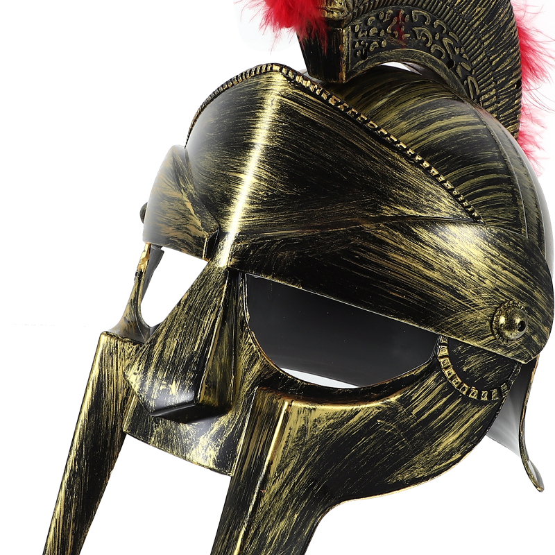 Bommss Roman Soldier Gladiator Helmet Cosplay Party Prop Halloween Party Cosplay Hat