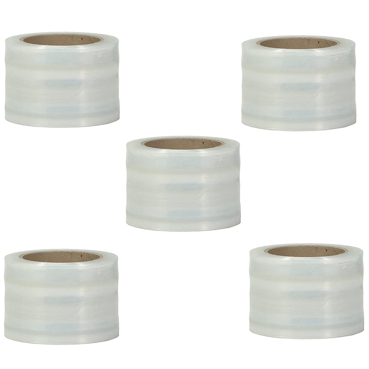 5pcs 3 CM Narrow Banding Stretch Wrap Film Clear/Non-Transparent,Clear Plastic Pallet Shrink Film,200 Metre Long