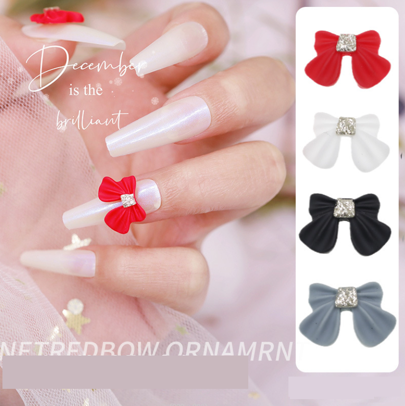 Cặp Nơ Kiểu Lì Châu Âu Trang Trí Móng NZ17