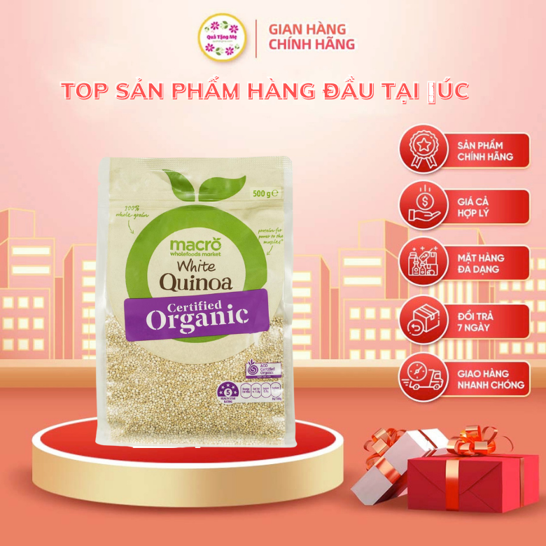 Hạt diêm mạch hữu cơ Macro White Quinoa Organic 500g - Úc