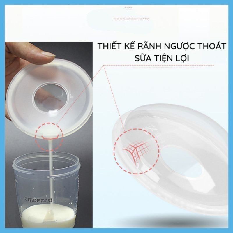 Hộp 2 Phễu Hứng Sữa Chống Tràn Cao Cấp CMBEAR