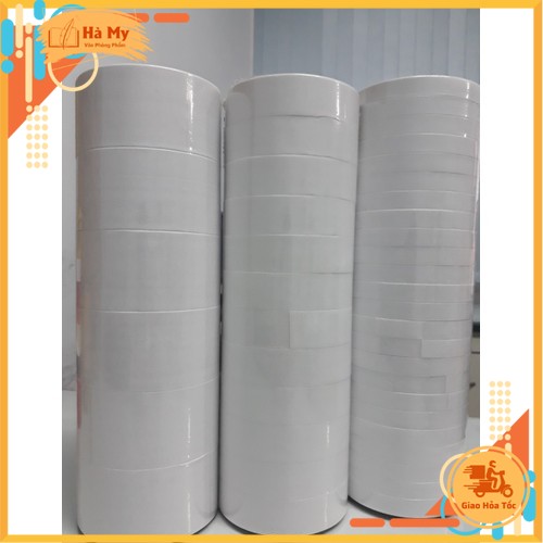 (1 Cây) Băng keo 2 mặt trong suốt dán giấy 0.5F, 1.2F, 2.4F và 4.8F bám dính tuyệt vời