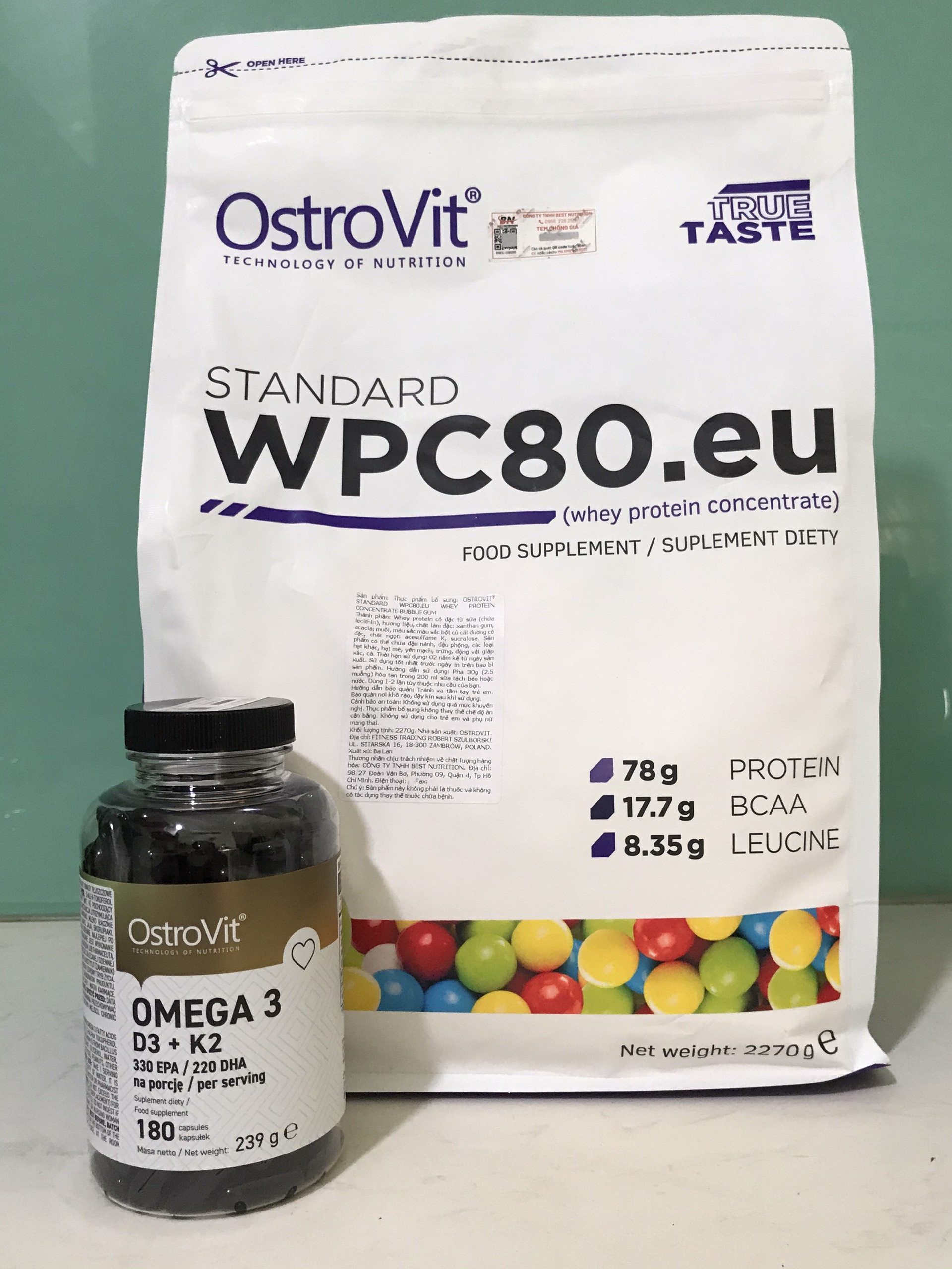 Ostrovit Omega 3 D3 + K2 ( 180 viên ) Hỗ Trợ Sức Khoẻ, Đề Kháng