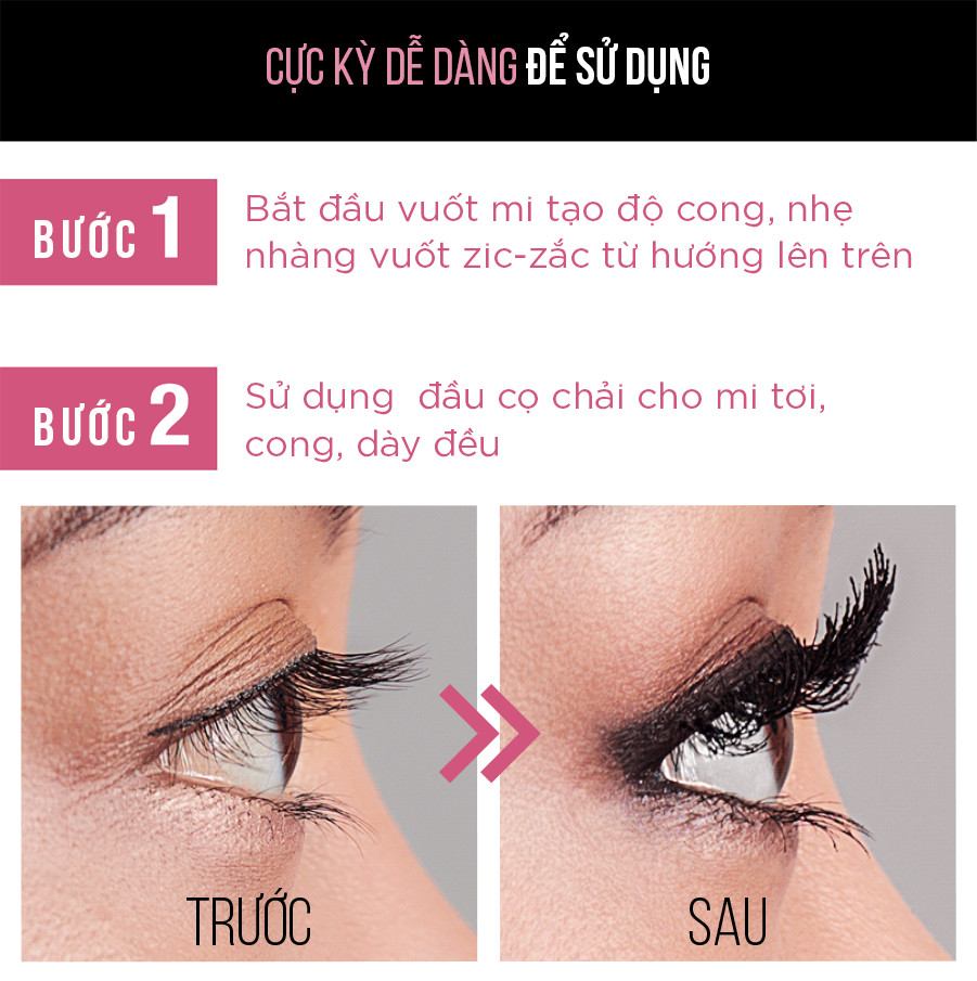 Mascara Maybelline Làm Cong Mi 100°đen 9.2ml