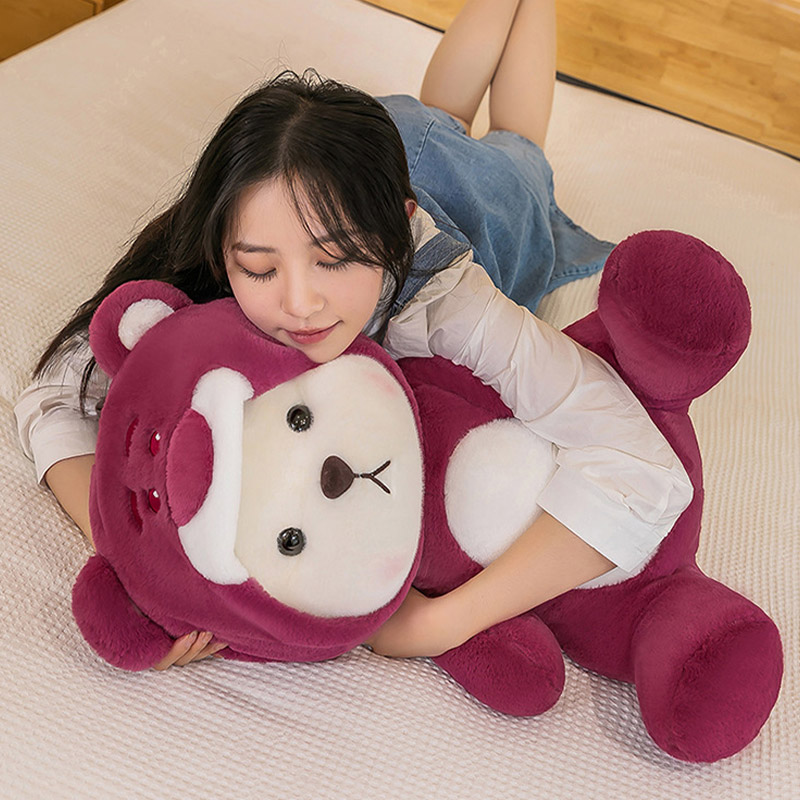 KS Gấu Búp bê gấu Teddy vải lông gấu dâu tây biến đổi siêu dễ thương mới của KS