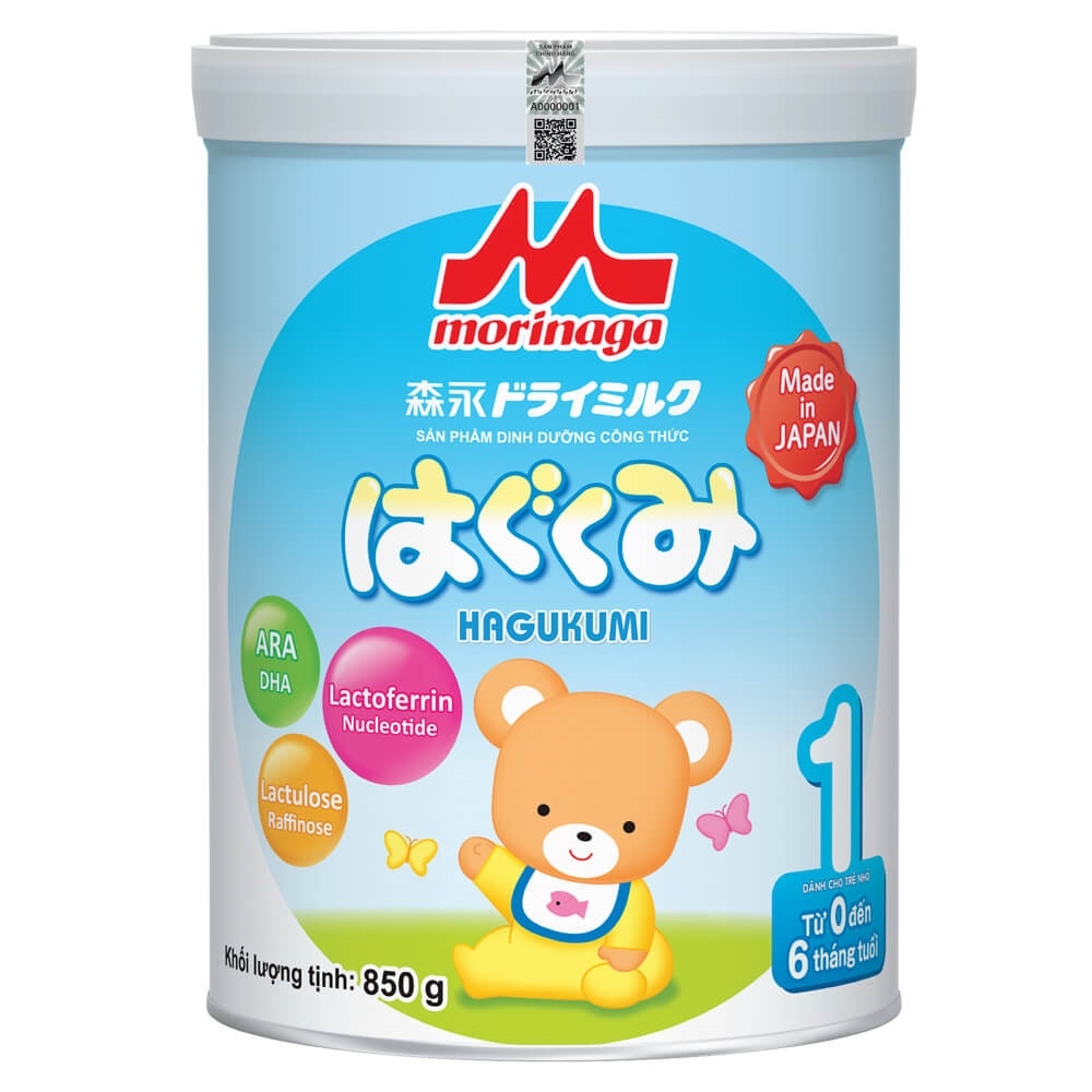 Morinaga số 1 (Hagukumi), 0-6 tháng, 850g