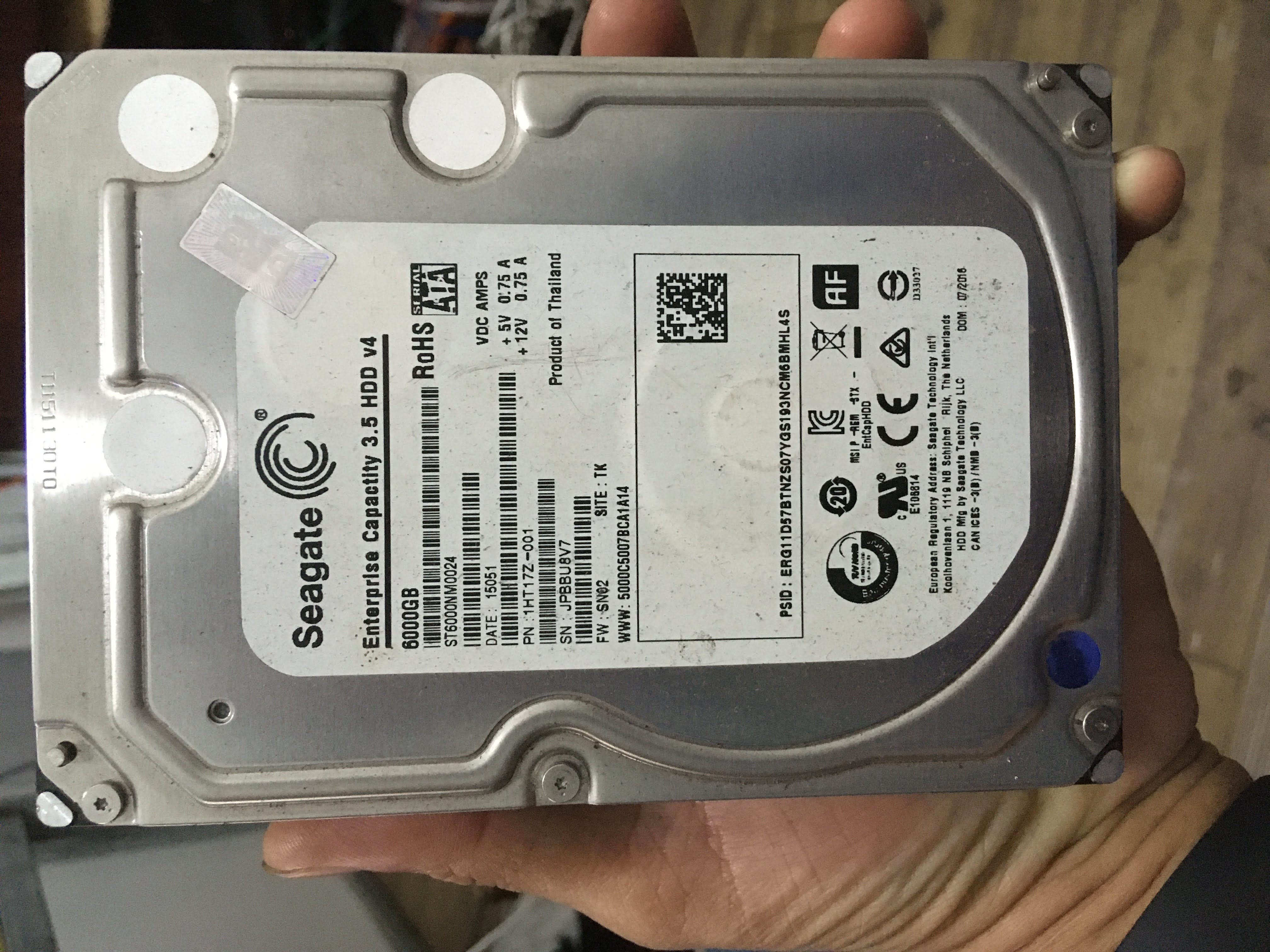 Thanh lý đĩa cứng camera 6TB