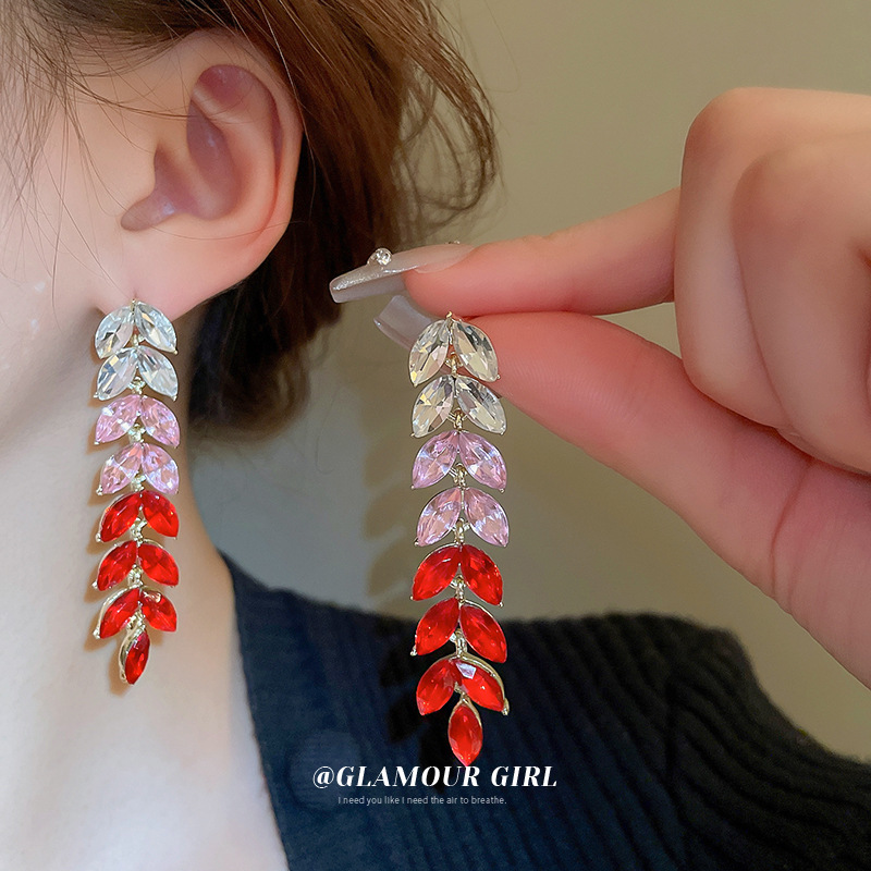 Women crystal rhinestone earrings