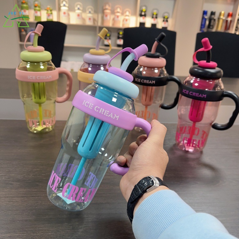 KS plastic cup cup sippy cup Milk tea cup Keaifeng Kettle with straw