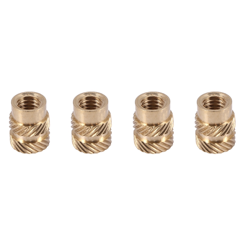 M3 M4 Solid Brass Hot Melt Injection Molding Threaded Knurl Insert Embedded  Nut