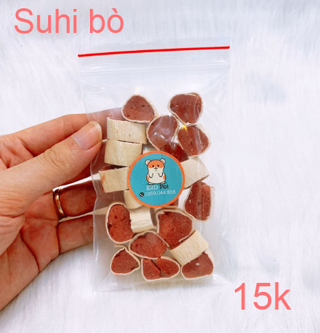 [Hoàn tiền 10%]Snack thịt bò cuộn Sushi cho Hamster vỗ béo(50g)