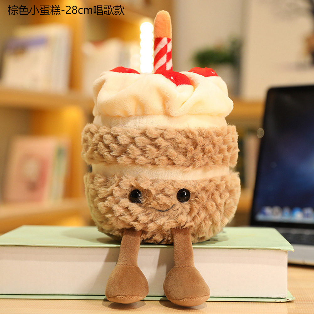 Sanhe Birthday Cake Doll Plush Toy Fun Singing Small Cake Doll Gift