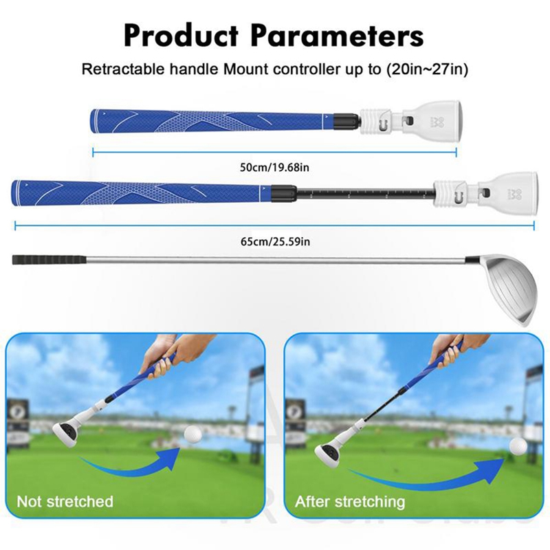 VR Golf Club Adapter VR Game Controller Attachment Grips Stick Handle for Oculus Quest 2 Replacement Spare Parts Accessories