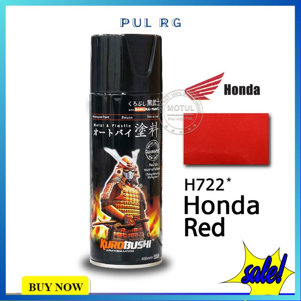 Sơn samurai màu đỏ honda H722 bám tốt chống gỉ sét hàng chính hãng