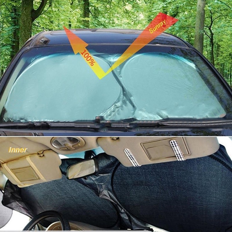 【Overauto】 Car Windshield Sun Shade Folding Front Window Anti-UV Exterior Termal Conductor