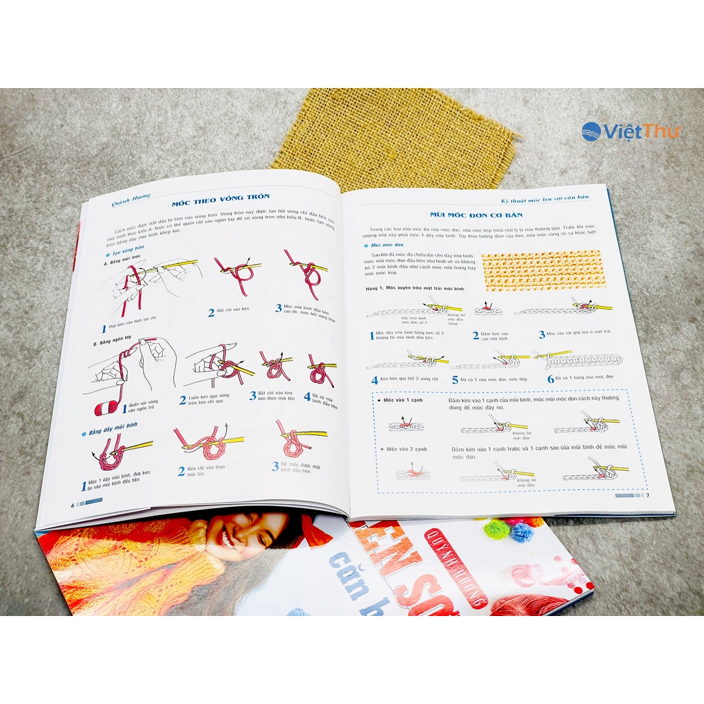 Sách - Kỹ Thuật Móc Len Sợi Cơ Bản (Quỳnh Hương)