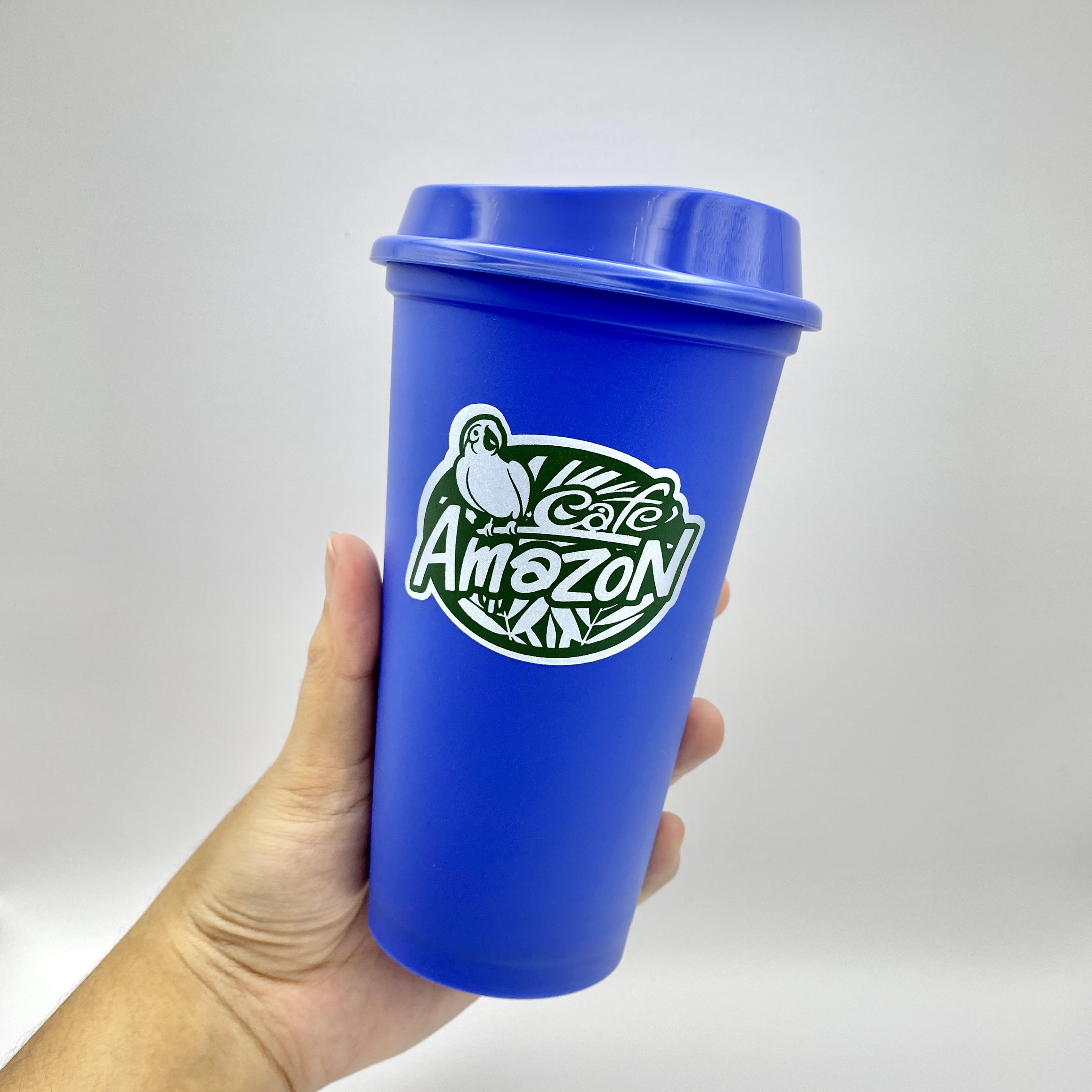 แก้วอเมซอน แก้ว amazon Cafe Amazon Reusable Cup สีฟ้า 16 Oz. Colorful