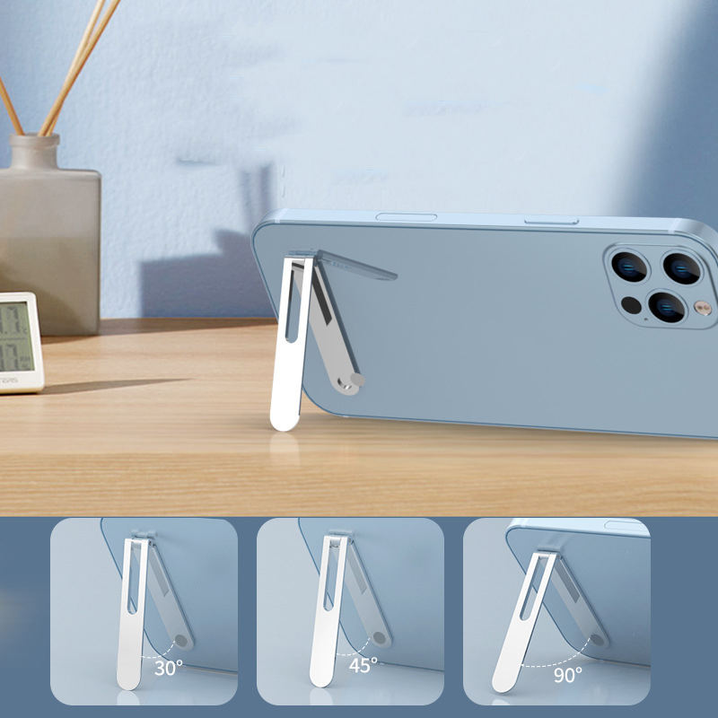 Giá Đỡ Điện Thoại Bằng Kim Loại Tàng Hình Chân Đế Giá Đỡ Máy Tính Bảng Để Bàn Gấp Gọn Mini Tương Thích Với IPhone Samsung Vivo Oppo Xiaomi Ổ Cắm Từ Tính Siêu Mỏng