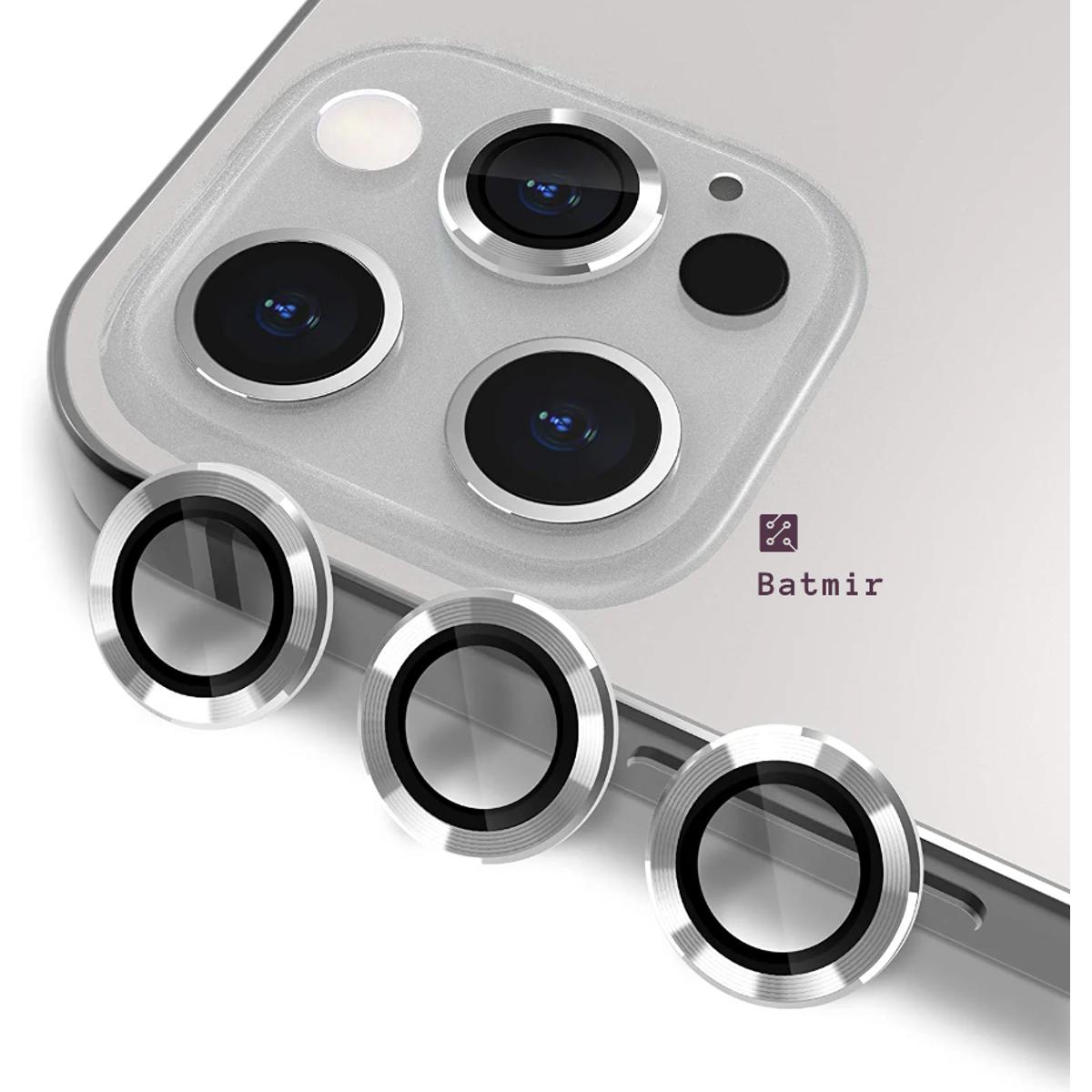 For Apple iPhone 11 Pro Silver White Camera Protector WSKEN Metal Ring  Tempered Glass Camera Lens Protector