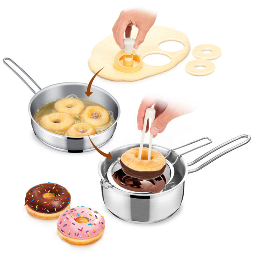 1set Donut Mold DIY Cake Mold Baking Bakeware Desserts Bread Cutter Maker Doughnut Mould Kitchen Tools Baking Mould