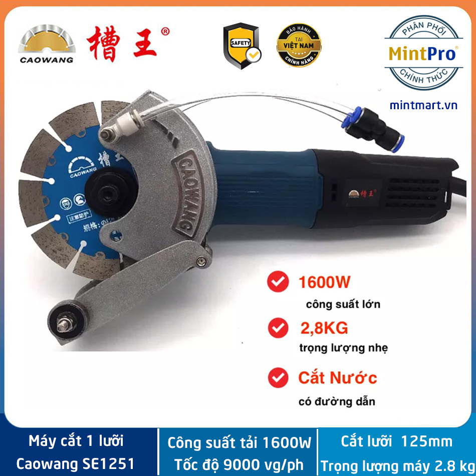 Máy cắt rãnh tường 1 lưỡi Caowang SE1251 - Công suất 1600W thumbnail