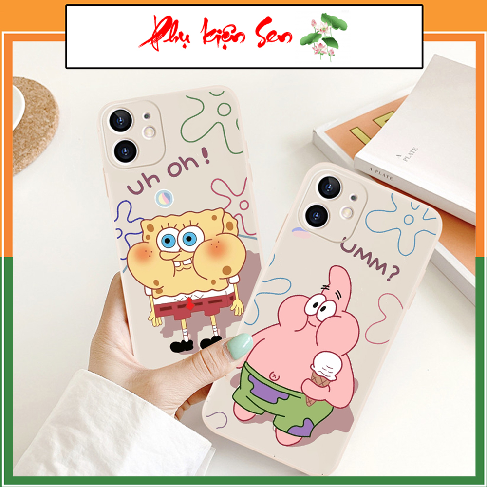 Ốp Lưng Iphone Hình Patrick, TPU Cạnh Vuông , mềm BVC Cho Iphone6/6s/7/8/7plus/8plus/6plus/6splus/11/11pro//11promax.- Phụ Kiện Sen