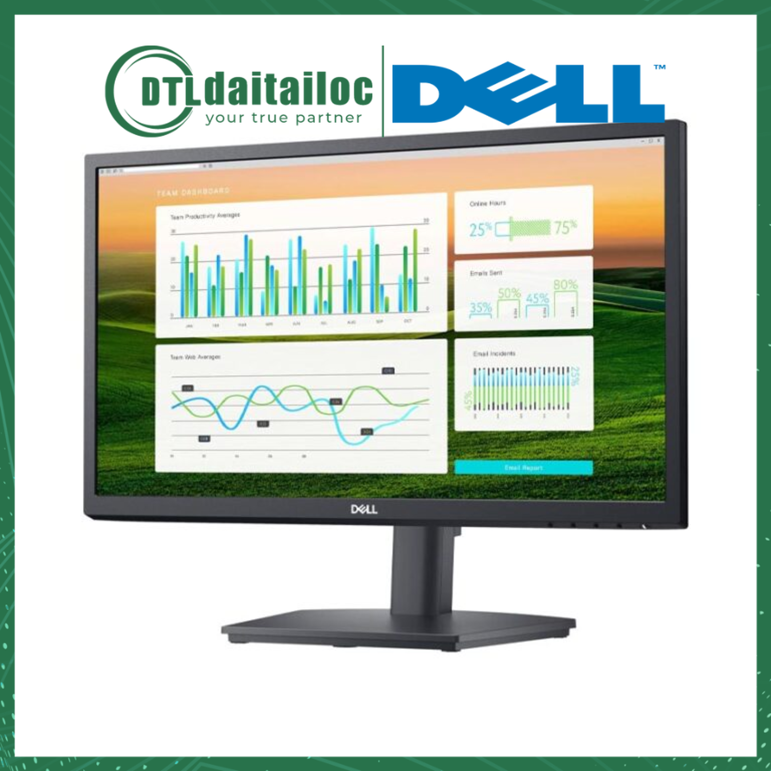 Màn hình lcd dell 21.45" e2222h chính hãng