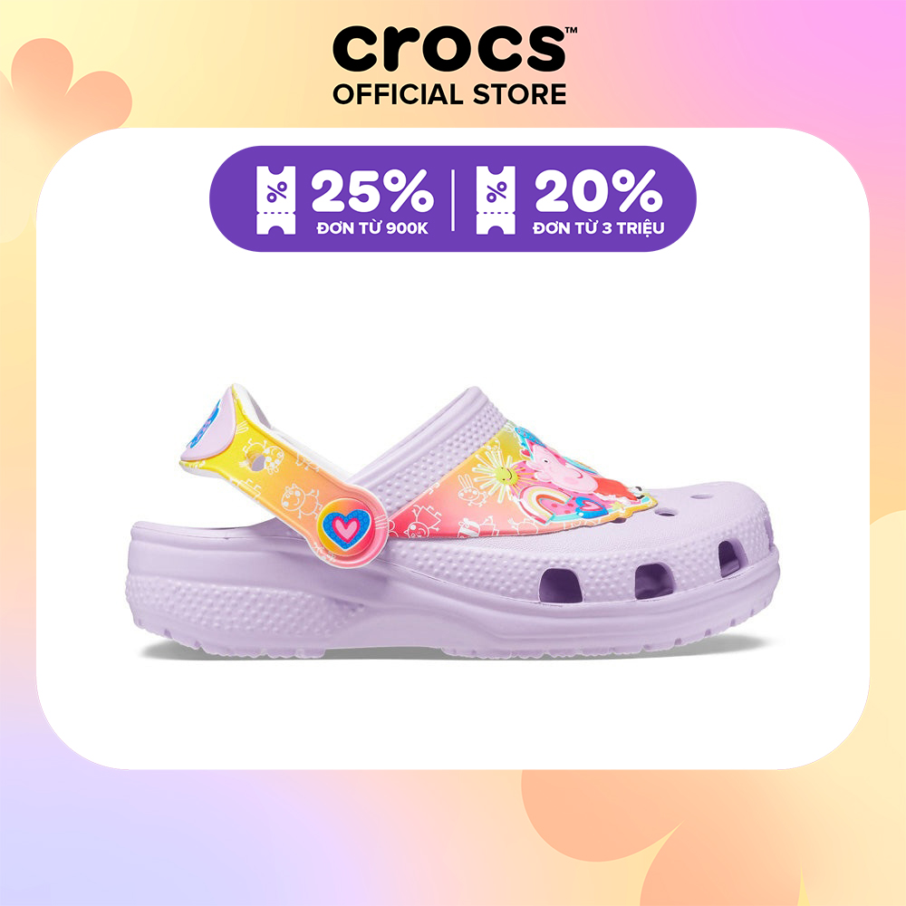 Giày Clog Trẻ em Crocs Toddler Peppa Pig Funlab Lavender - 207915-530