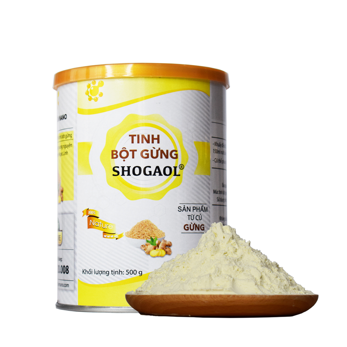 Combo 2 lon tinh bột gừng Shogaol (1kg)