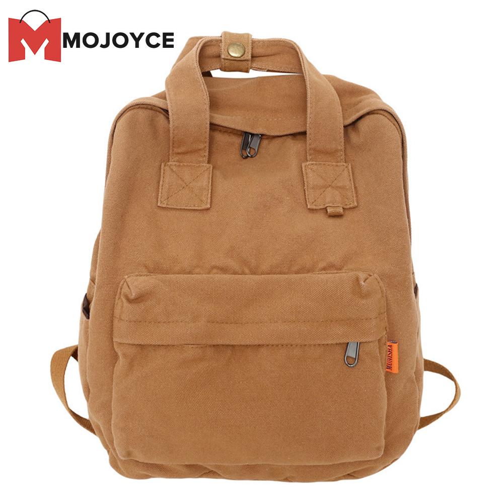 MOJOYCE Canvas Travel Backpack with Zipper College Backpack Foldable Waterproof Breathable Vintage for Hiking Travel Camping
