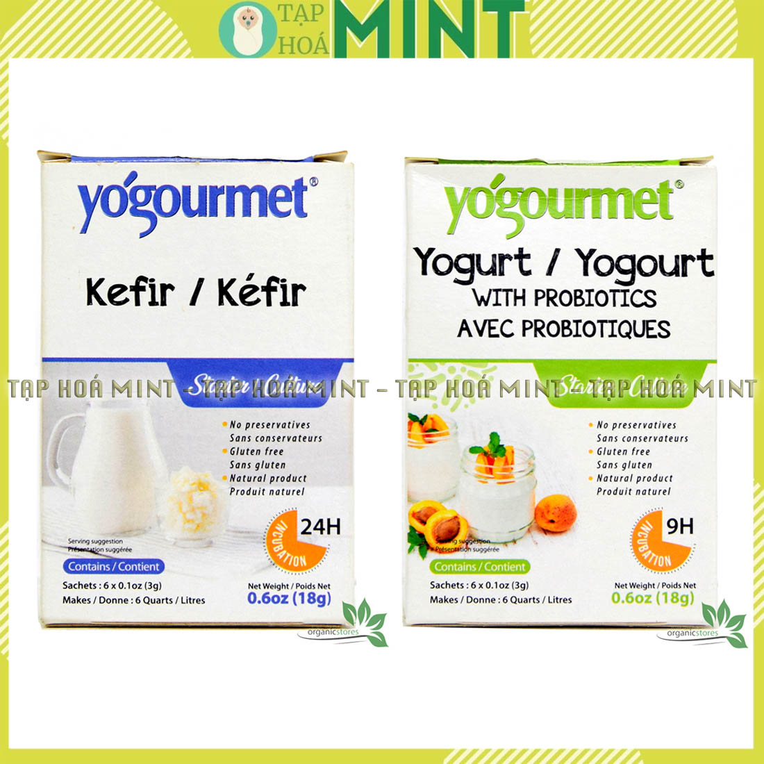 Men làm sữa chua hữu cơ Kefir Yogourmet