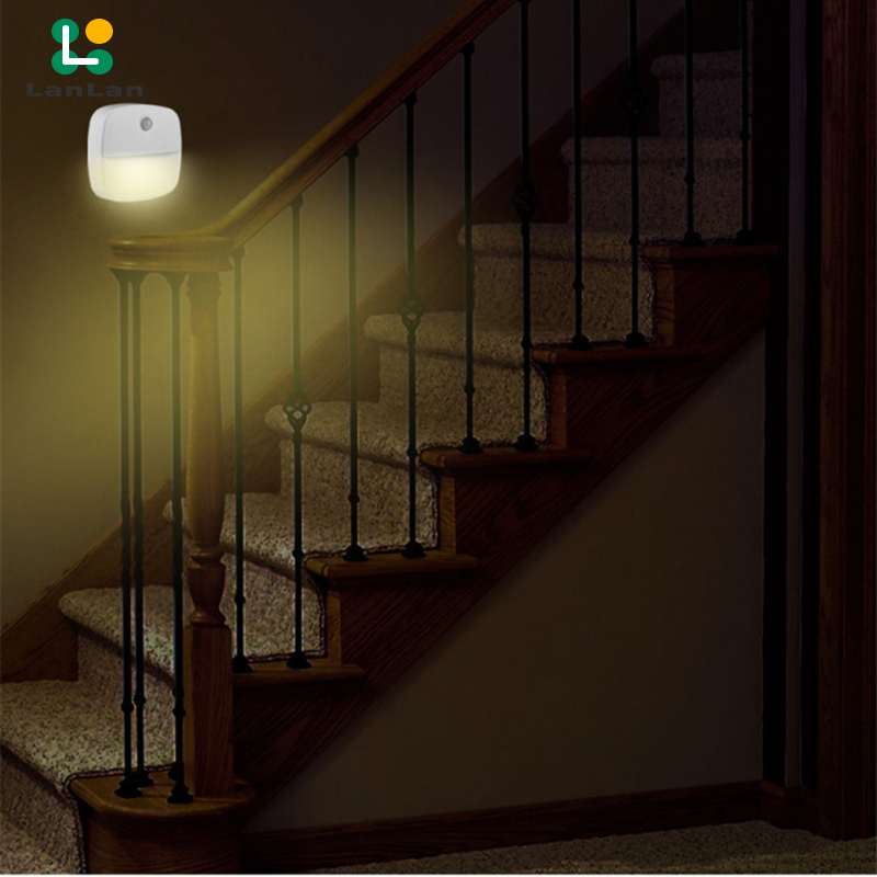 Lanlan Led Smart Night Light Wall Lamp Energy Saving Pir Motion Sensor Kitchen Cabinet Light Bedroom Bedside Lamp