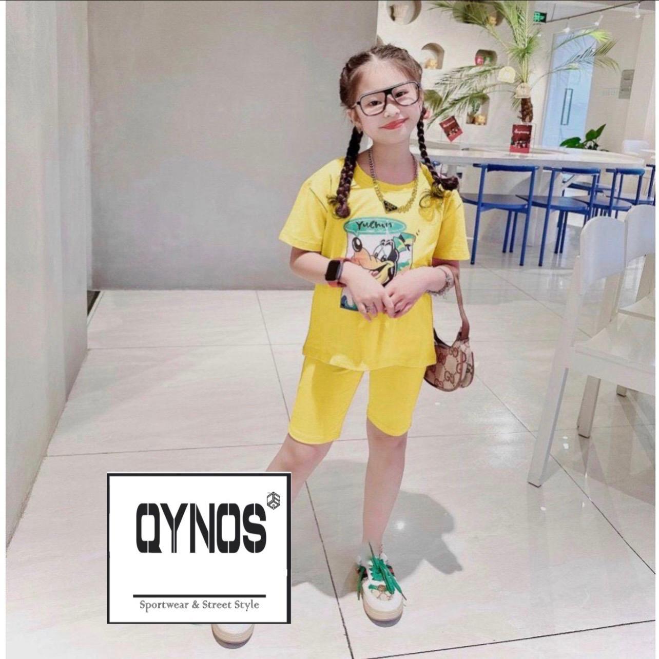 Đồ bộ bé gái quần Lửng 3 Màu chó vịt donal